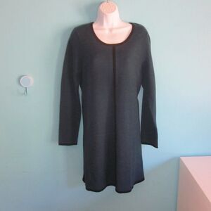 Clements Ribeiro Portobello Merino Wool Teal Herringbone Knit Dress Size L